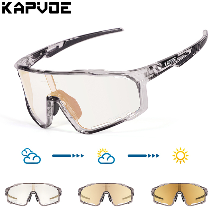 Mountain Biking A Sport - Kapvoe Color Photochromic Cycling Glasses MTB