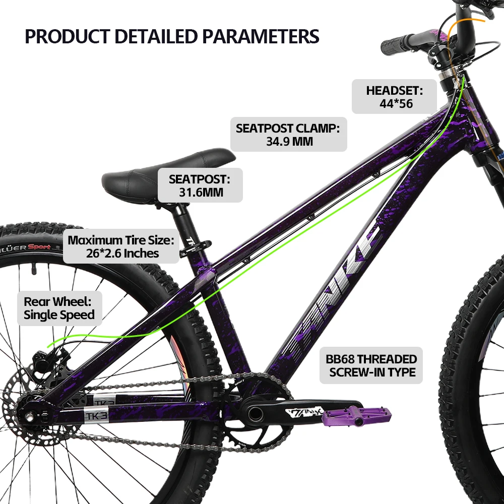 26inch Dirt Jump Frame Ultrali - Mountain Biking Jumps ulasan dan harga