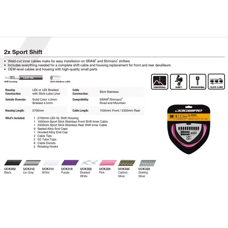 JAGWIRE 2x Sport Shift Cable F - Mountain Biking A Sport ulasan dan harga